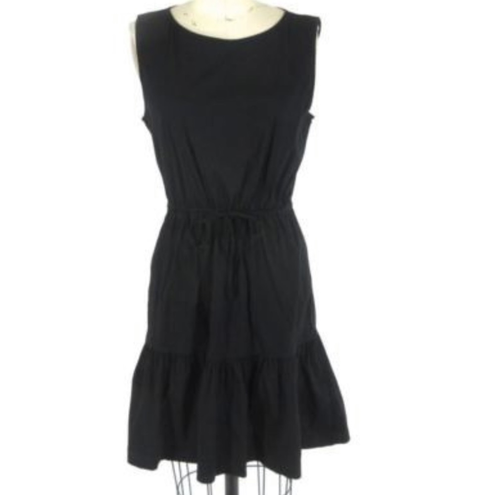 Theory Lindall Luxe Sleeveless Drawstring Dress